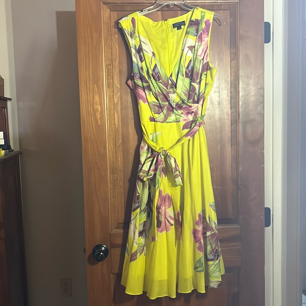 Tahari size 14 summer dress new without tags fully lined